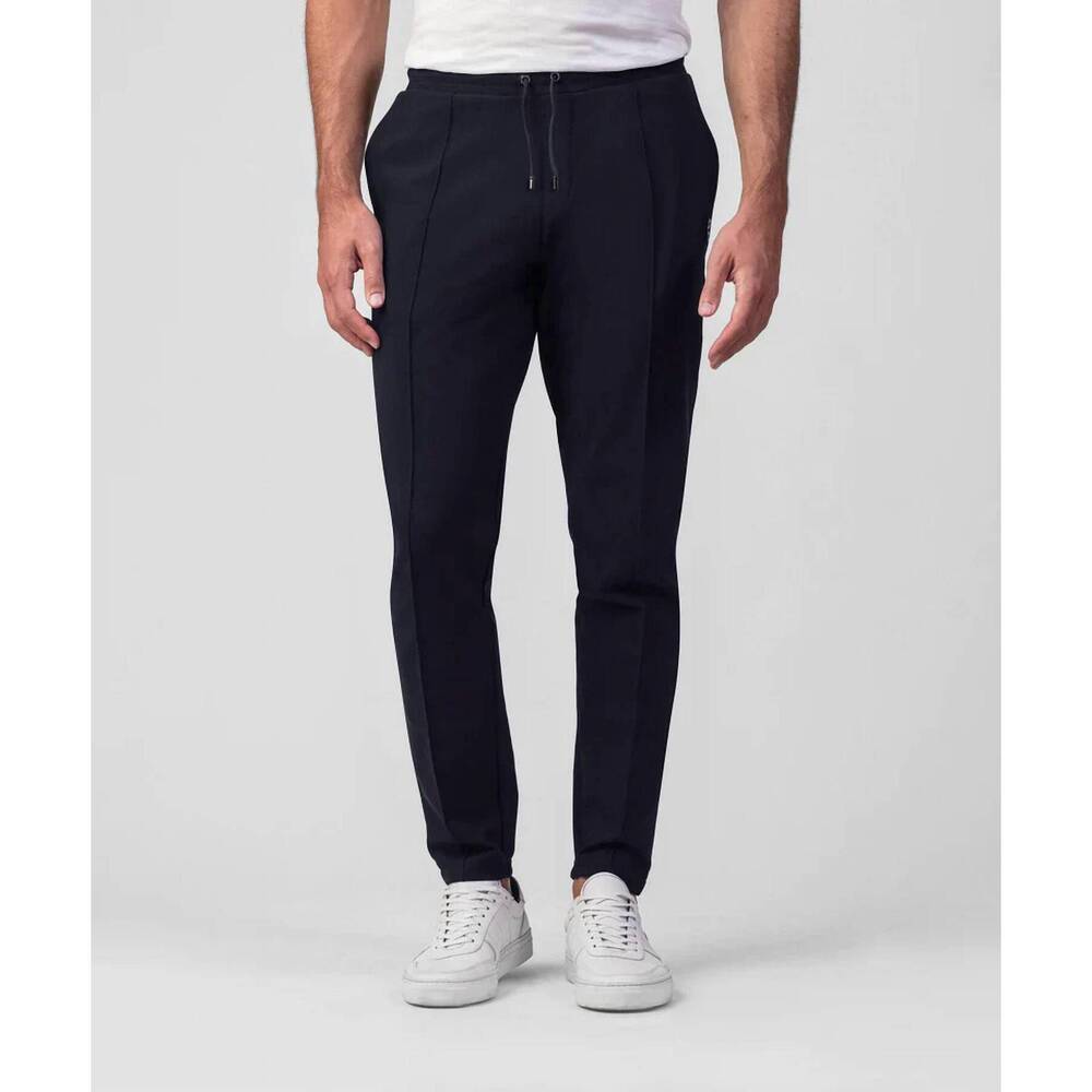 NEW RON DORFF classic fit straight leg city pants in navy